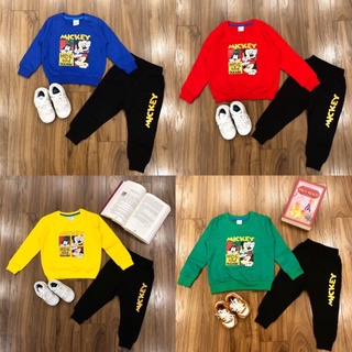 Bộ quần áo Mickey cho bé trai bé gái từ 1-5 tuổi
