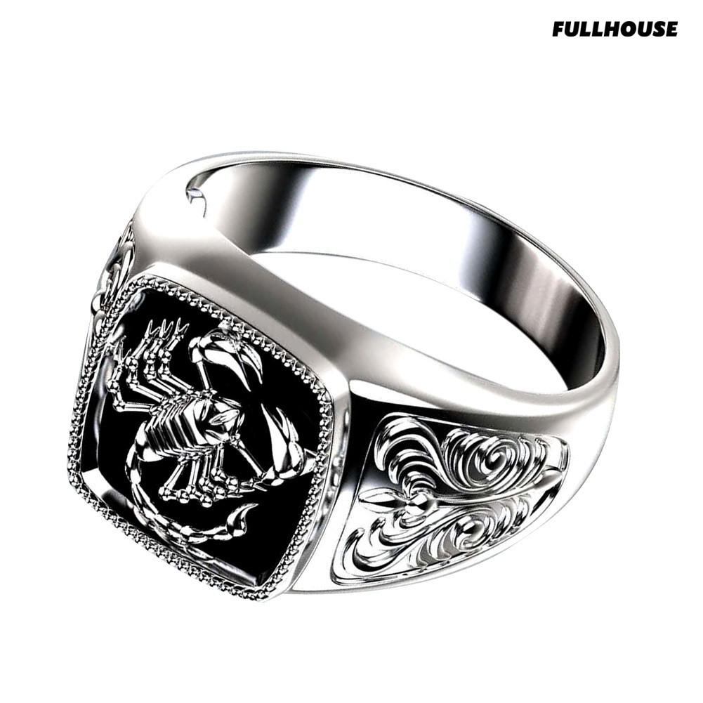 Nhẫn Nam In Hình Bọ Cạp Phong Cách Âu Mỹ Độc Đáo