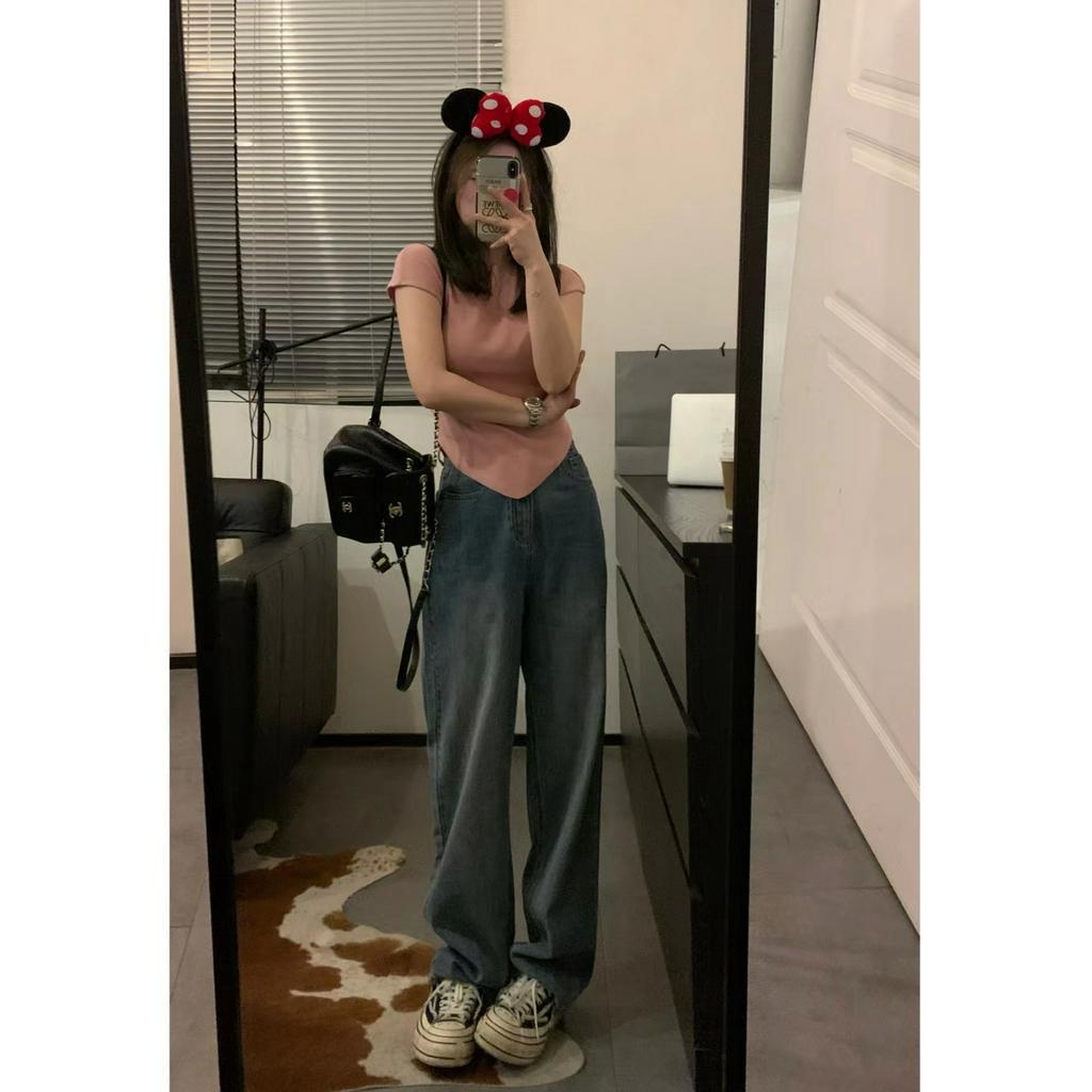 ZHELIHANGFEI Classy Ouni Slimmer Áo Dệt Kim Ngắn Tay Cổ Đứng Cỡ Nhỏ Phong Cách Chị Em Hàn Quốc Arc Edge A4