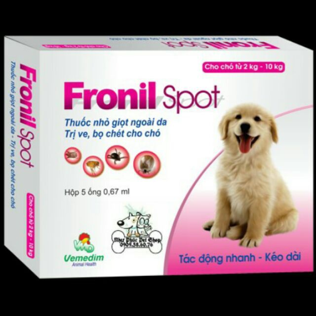 [Rẻ vô địch] [Có sẵn] Thuốc nhỏ gáy ve rận bọ chét cho chó Fronil Spot