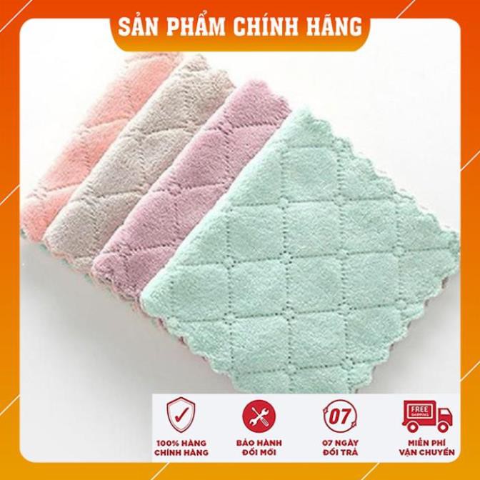 Khăn Lau Đa Năng Siêu Thấm 2 Mặt Mềm Mại Siêu Sạch Chống Dính Dầu Mỡ Nhanh Khô (Combo 10  Khăn)