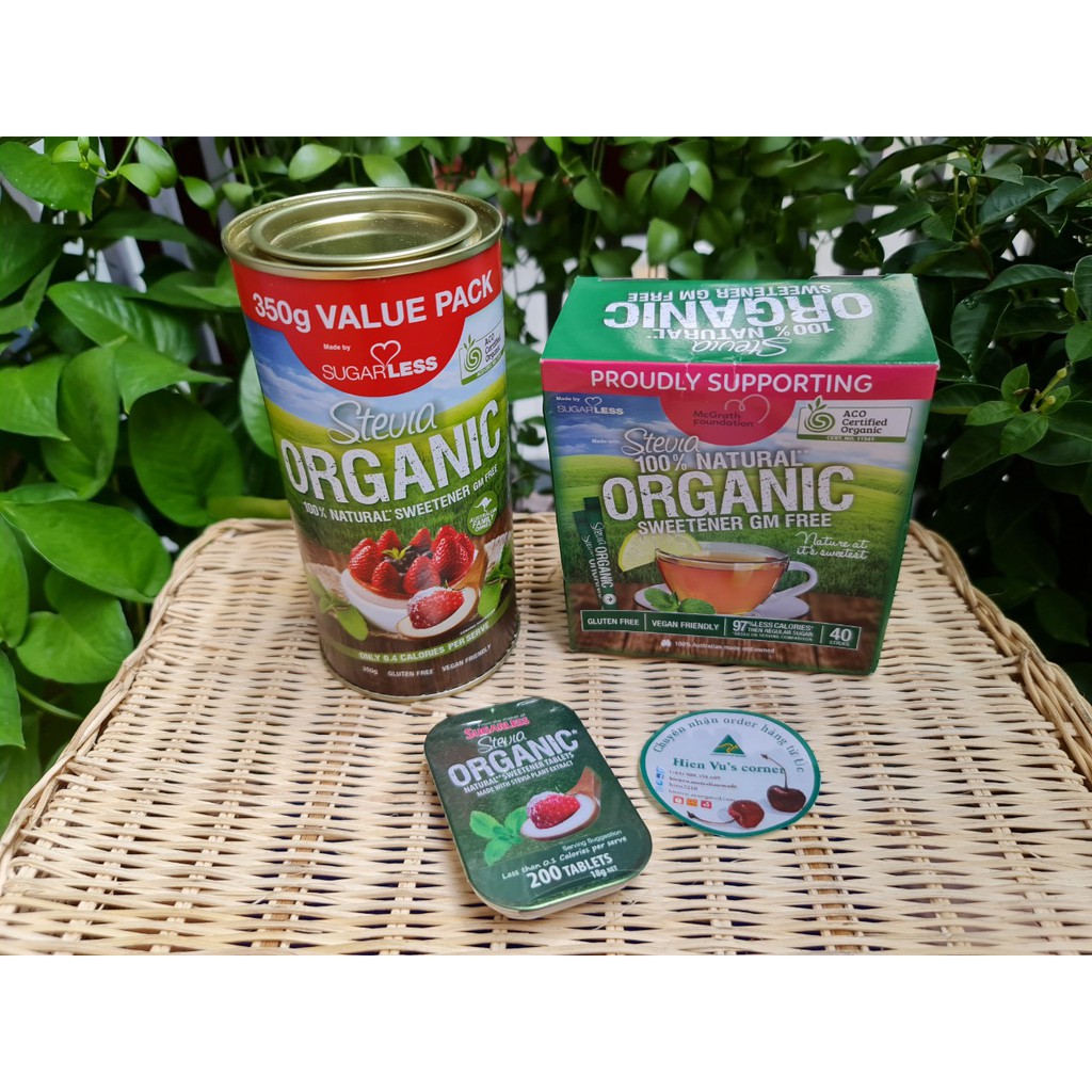 ĐƯỜNG CỎ NGỌT HỮU CƠ STEVIA - ÚC - quà biếu/ quà tặng lễ tết/ quà sức khỏe ( dành cho người tiểu đường/ăn kiêng) | BigBuy360 - bigbuy360.vn