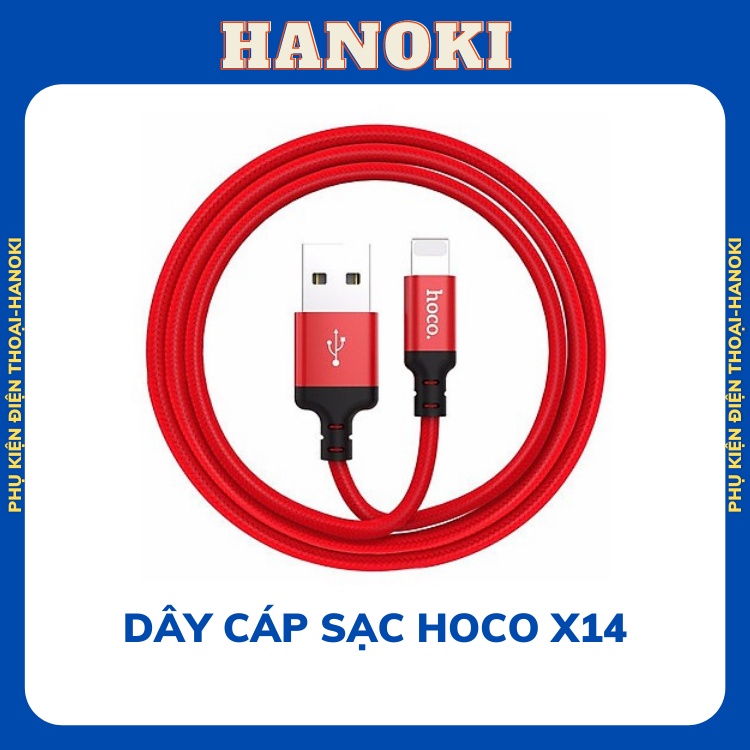 Cáp Sạc Nhanh Hoco X14 Bọc Dù Cho Iphone / Ipad / Androi / Type C Chống Đứt, Chống Rối 1M/2M