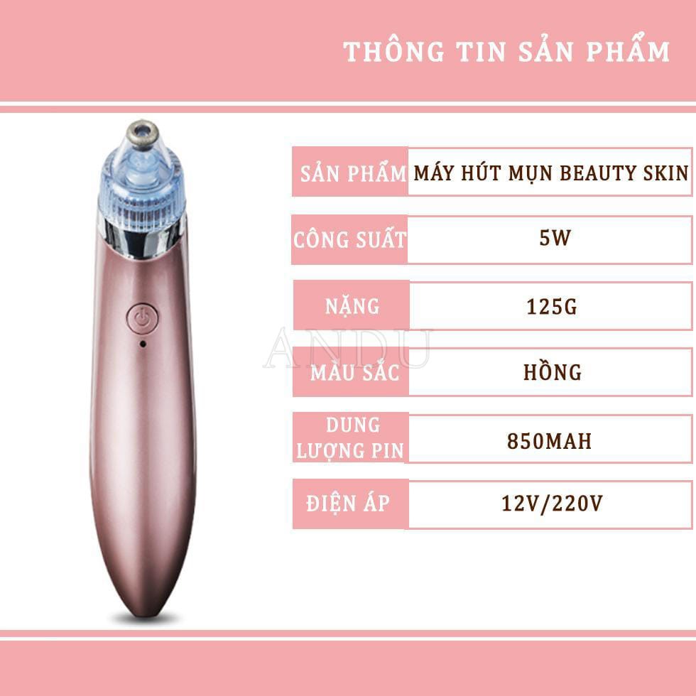 Máy Hút Mụn Beauty Skin, Hút Mụn Đầu Đen Cho Bạn Làn Da Sạch