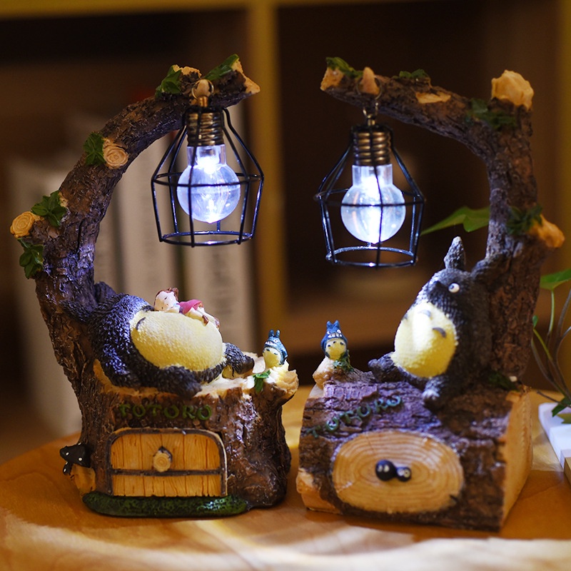 Đèn Ngủ Để Bàn Hình Totoro Hoạt Hình Sáng Tạo Bằng Nhựa Resin