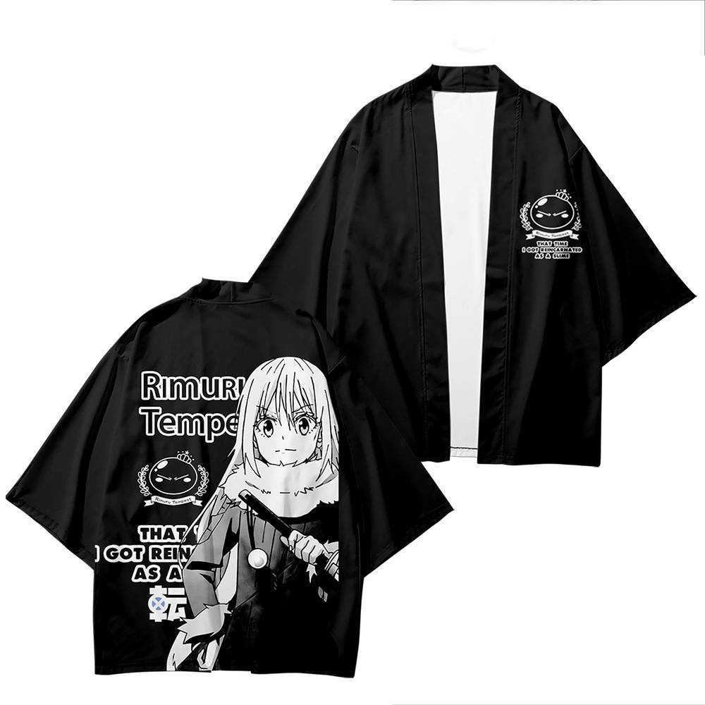 Bh1 Anime Kimono That Time I Got Reincarnated as a Slime Haori Áo Khoác Ngoài Rimuru Tempest hb1