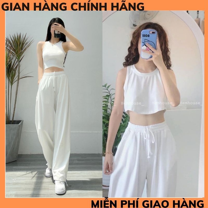 Sét bộ thể thao unisex 🍀áo croptop nữ kèm quần jogger chất thun co dãn ,ulzzang phong cách hàn quốc XƯỞNG MAY TIT COJ 2