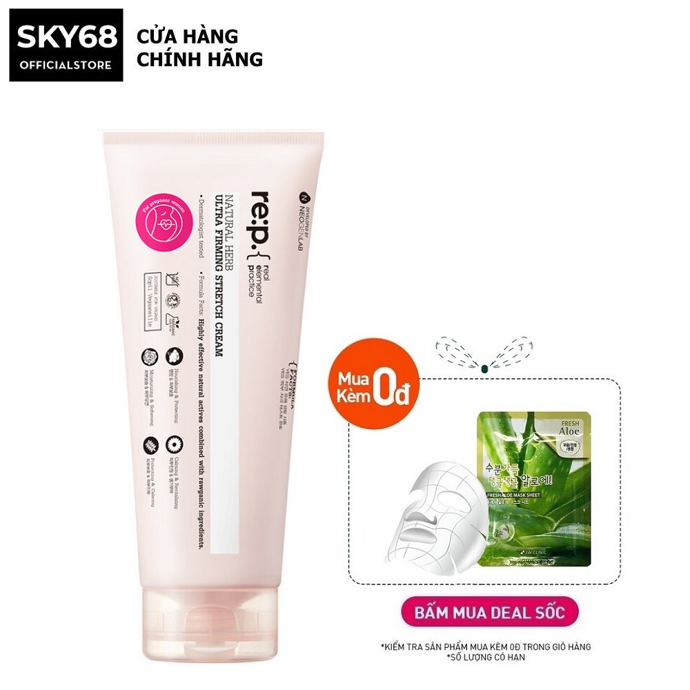 Kem Giảm Rạn Da, Giúp Làm Mờ Sẹo RE:P Natural Herb Ultra Firming Stretch Rep Cream 200ml