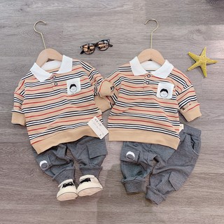 Bộ áo kẻ see you cho bé trai