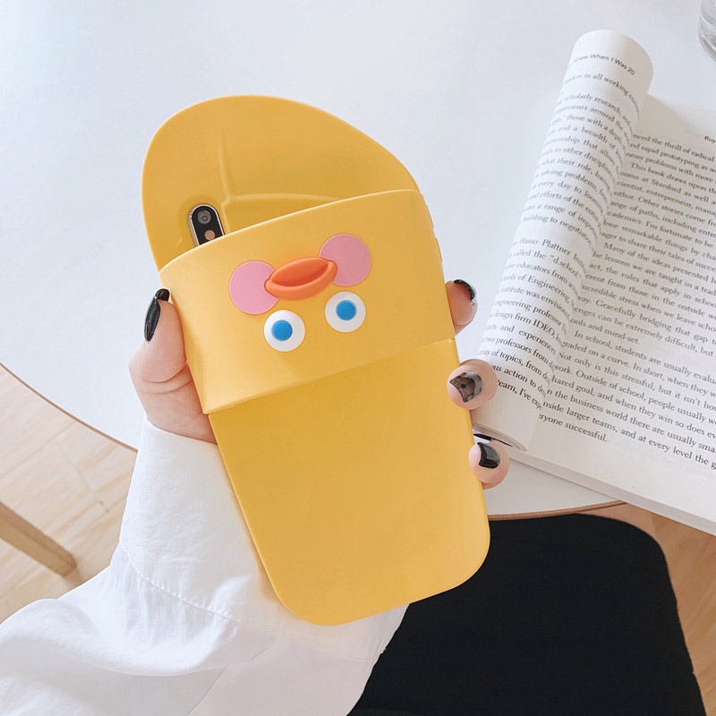 Ốp điện thoại silicon hình chiếc dép thích hợp dễ thương cho Iphone 13 12 11 Pro Max Xr Xs Max 7 8 Plus