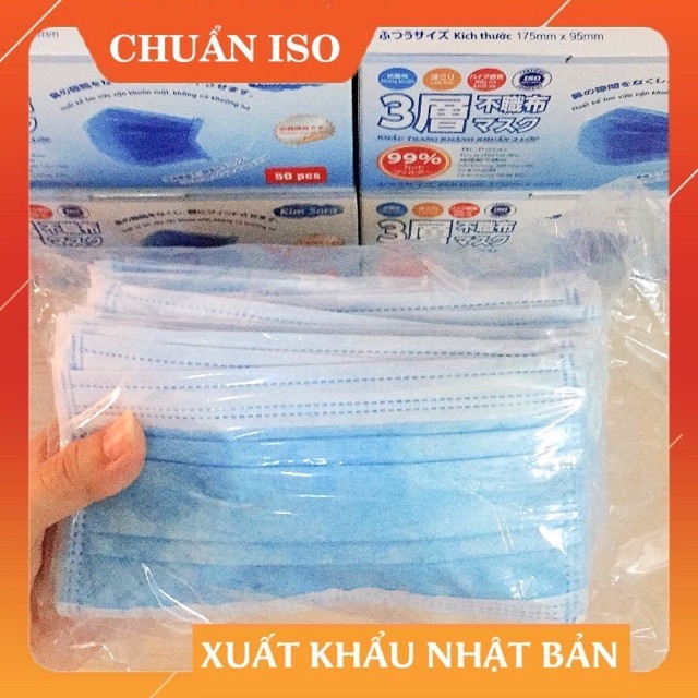 Kim Sora Nhật Sugical 99% Mediplantex Facemask - Color Blue and White (inbox giá sỉ tốt) | BigBuy360 - bigbuy360.vn
