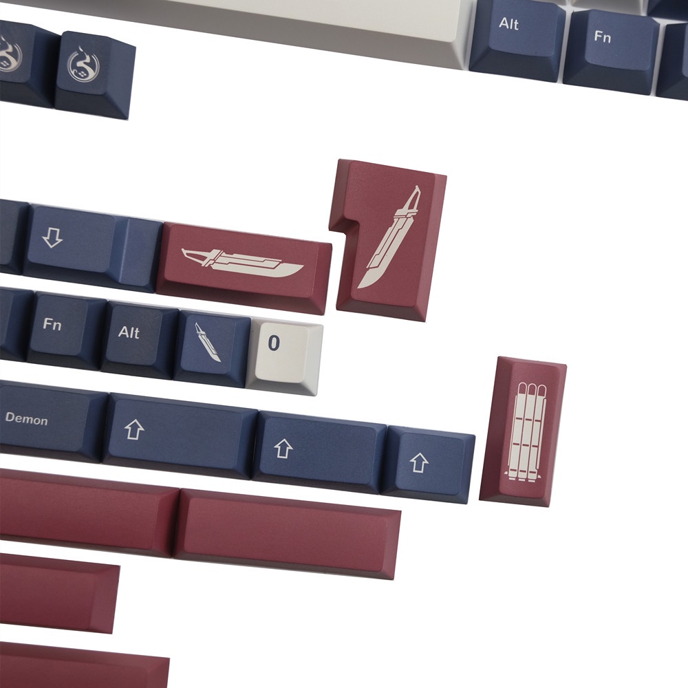 Gói phím GMK Demon Sword, 140 phím keycaps Cherry Profile DYE-SUB Cá nhân hóa GMK Keycaps cho bàn phím cơ