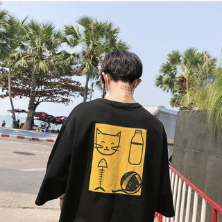 ÁO THUN TAY LỠ MÈO CAT