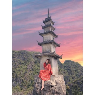 CÓ SẴN/ ORDER | Boho Style | Váy boho thổ cẩm đỏ Retro
