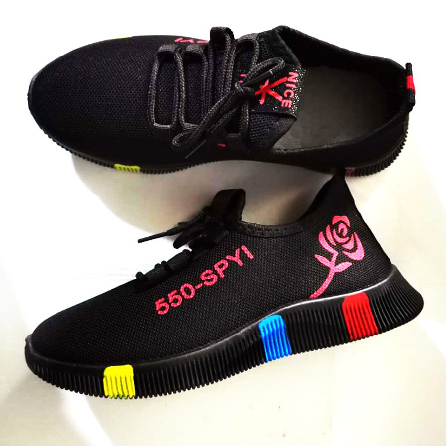 Giày thể thao cổ thấp năng động nam nữ in hoa hồng giày đi chơi, giày tập gym, 2 màu đỏ tím G6 giày thể thao rẻ đẹp bền | BigBuy360 - bigbuy360.vn