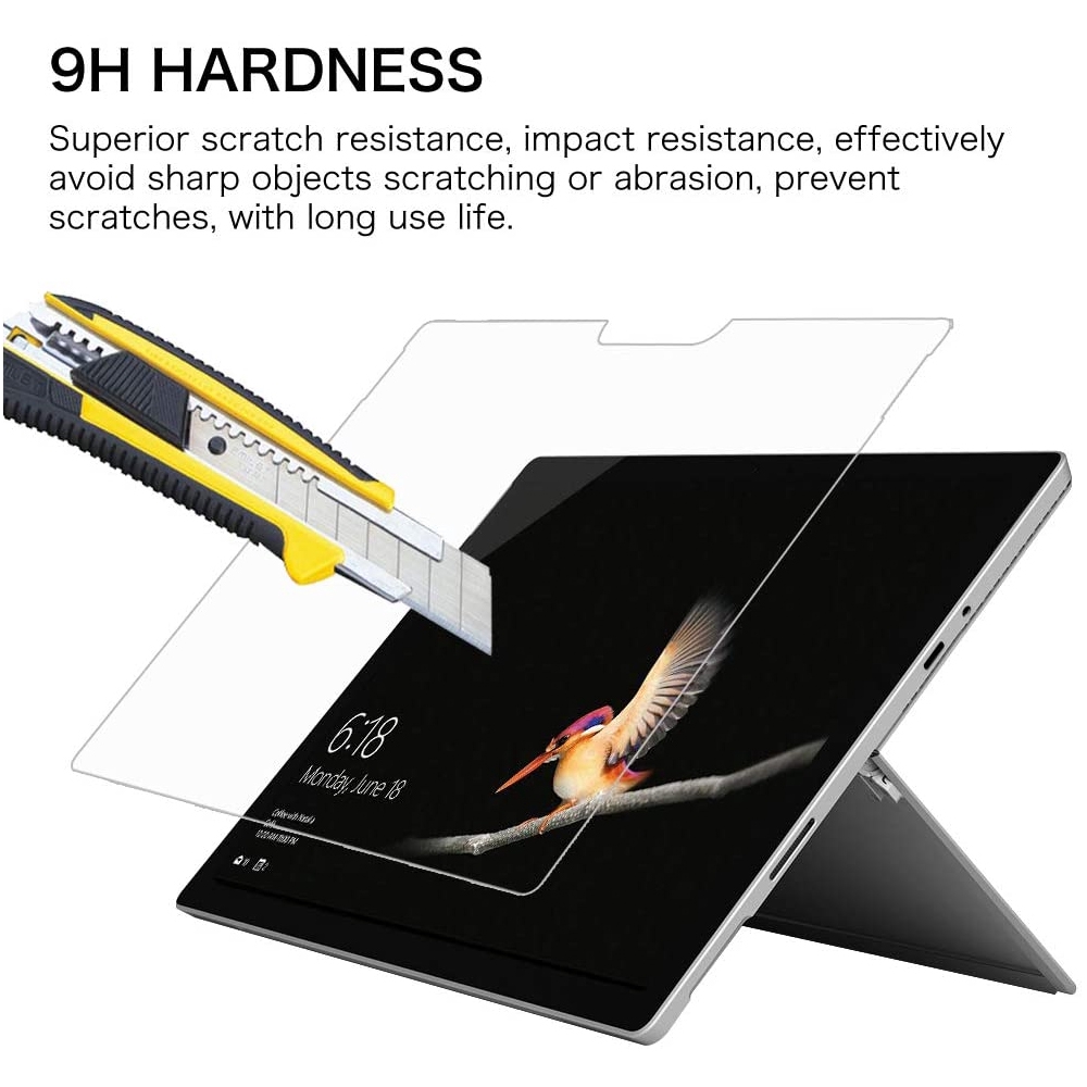 Miimall Kính Cường Lực Toàn Màn Hình Chuyên Dụng Cho Microsoft Surface Go 2 3/ Surface Go Screen Protector,9H Hardness HD Tempered Glass Screen Protector cho Microsoft Surface GO 3