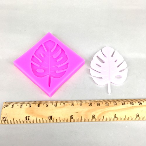 Khuôn silicon 3D làm rau câu làm bánh mẫu lá Monstera