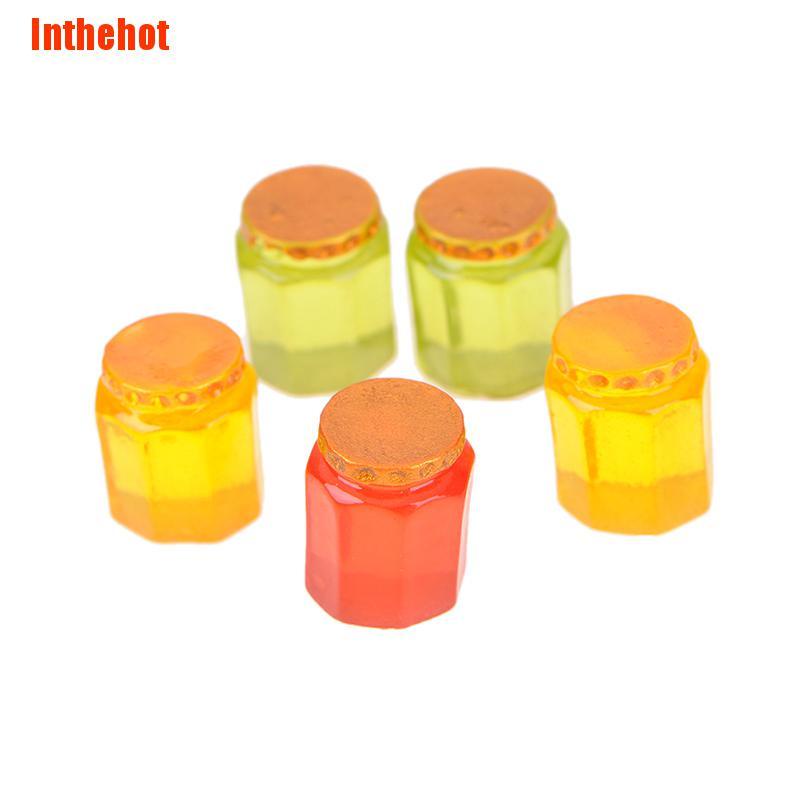 Bộ 5 Lọ Mật Ong Mini Tỉ Lệ 1: 12 Trang Trí Nhà Búp Bê