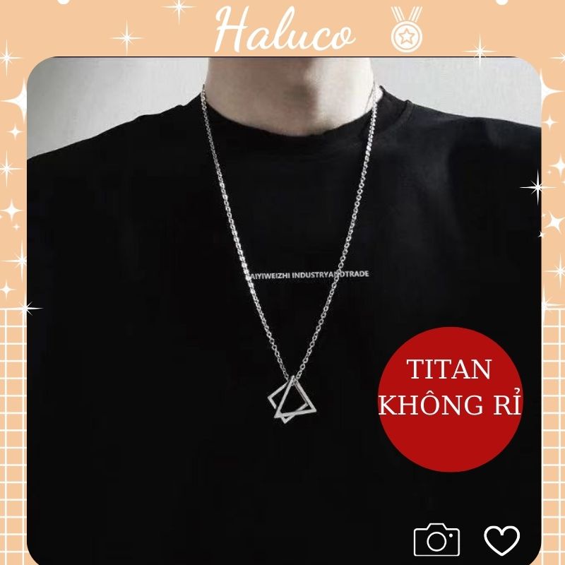 Vòng cổ Doe68 màu bạc - dây chuyền Doe68 chain titan cao cấp không rỉ Haluco accessories VCN02