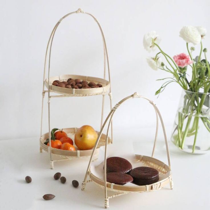 Mẹt tre tầng đựng đồ ăn, hoa quả decor trang trí - Kệ mẹt 1 tầng, 2 tầng, 3 tầng đựng buffet trang trí Trung Thu, Tết