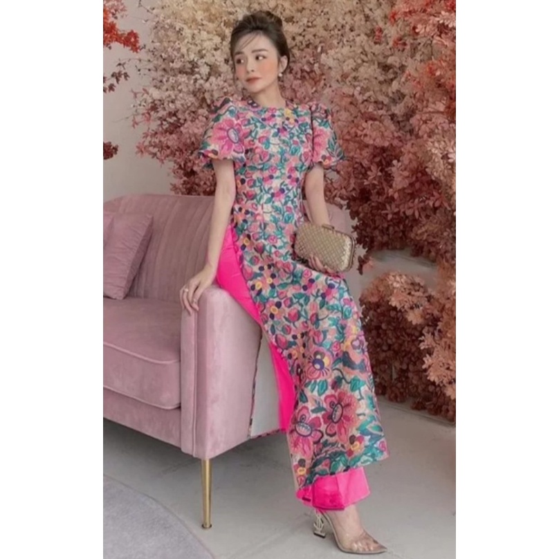 Mẫu áo dài cách tân ngũ sắc gây bão - Áo Dài Đan Linh