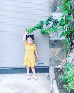 Váy vàng cổ sen