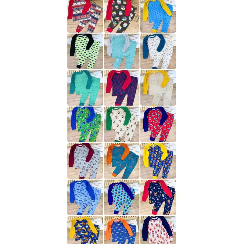 Bộ dài tay size đại thun borip cho bé trai từ 22 đến 40kg - Bộ dài bé trai