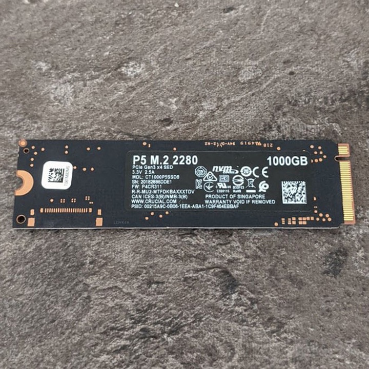 Ổ cứng SSD M.2 PCIe NVMe Crucial P5 500GB 1000GB - bảo hành 5 năm