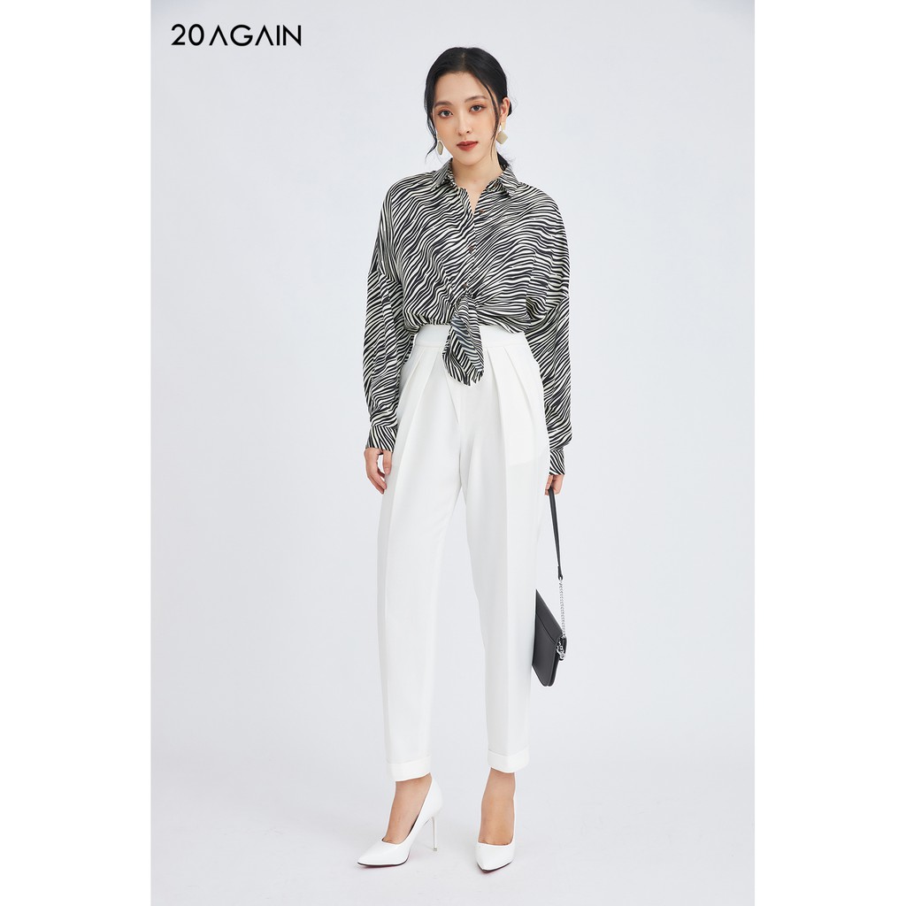 Quần âu baggy công sở cạp rời 20AGAIN quần âu công sở QAA0903