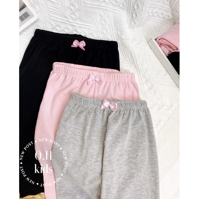 Quần legging bé gái, quần dài cho bé chất cotton co giãn 4 chiều mềm mại, thoải mái Xu Xu Kids size từ 7 đến 20kg