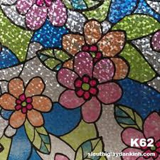 Combo 6m / 8m / 10m Decal Dán Kính 3D Bông Nhiều Màu