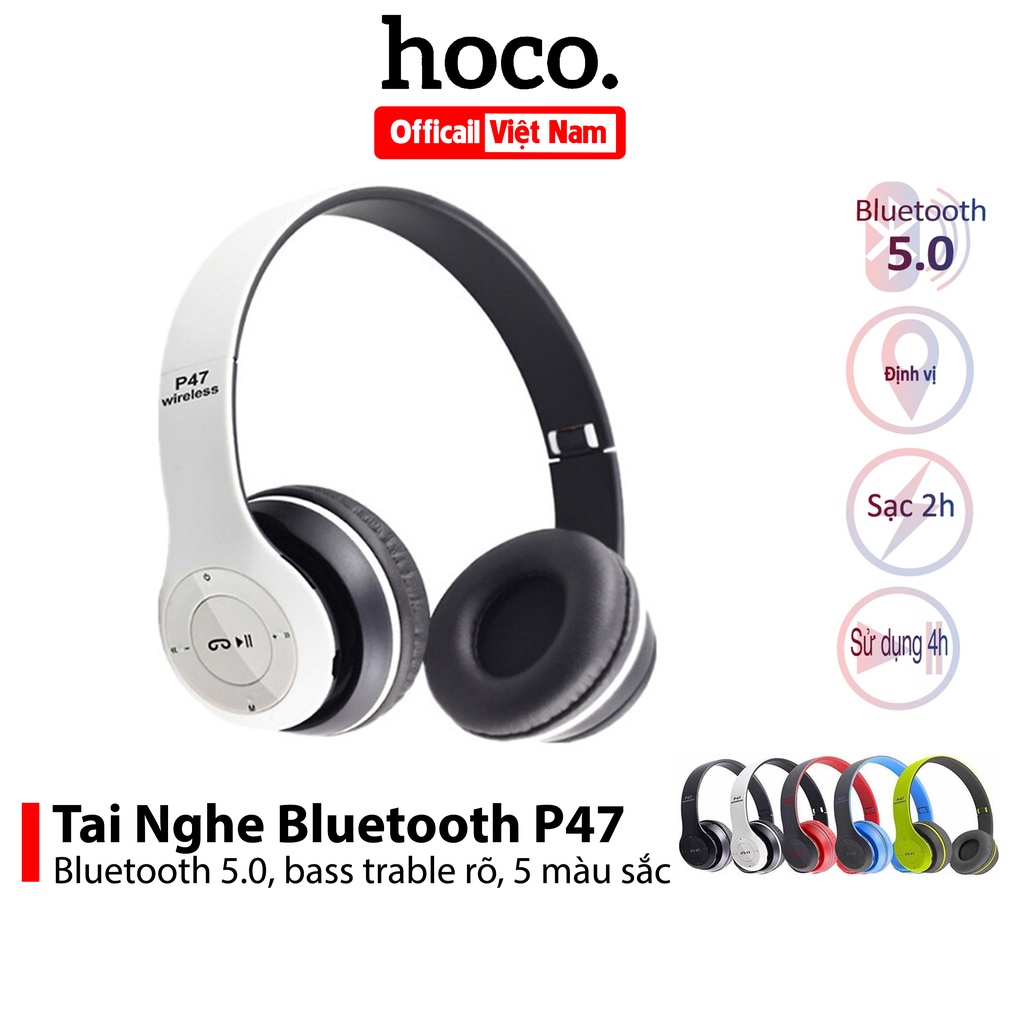 Tai Nghe Không Dây HOCO P47 Kết Nối Bluetooth Có Khe Cắm Thẻ Nhớ