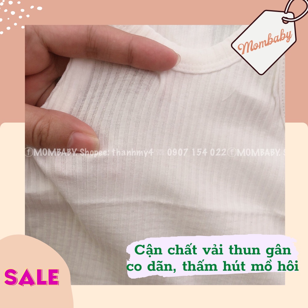 [Minkymom QC] Bộ Ba Lỗ Thun Gân Co Dãn Thích Hợp Mặc Mùa Hè Cho Bé Trai, Bé Gái - chính hãng