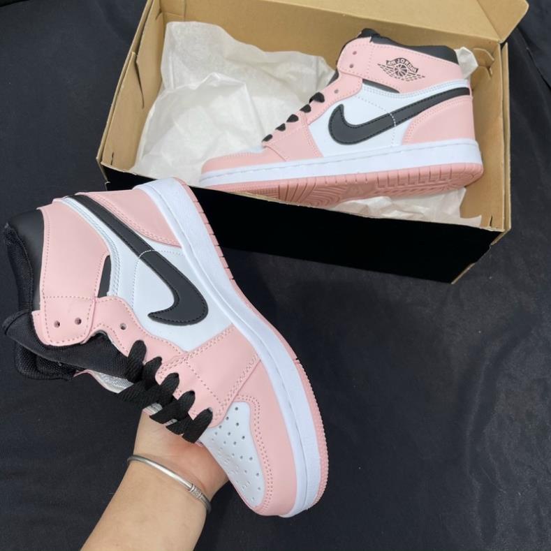 Giầy thể thao jordan 1 hồng cao cổ, giày jordan hồng _vảy sơn cho nữ Fullboxbill