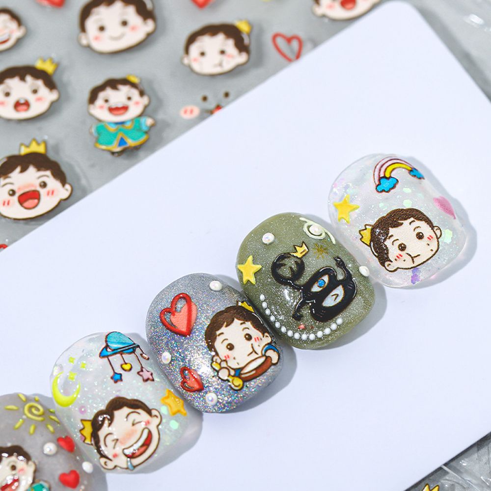 [Hàng mới về] Miếng dán trang trí móng tay hình động vật hoạt hình thời trang diy