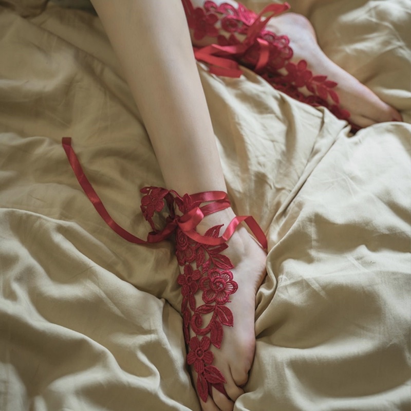 LL1022  Hoa Thêu Xỏ Ngón Đeo Chân - Phụ Kiện Điểm Nhấn Cho Trang Phục Thêm Nữ Tính Bắt Mắt