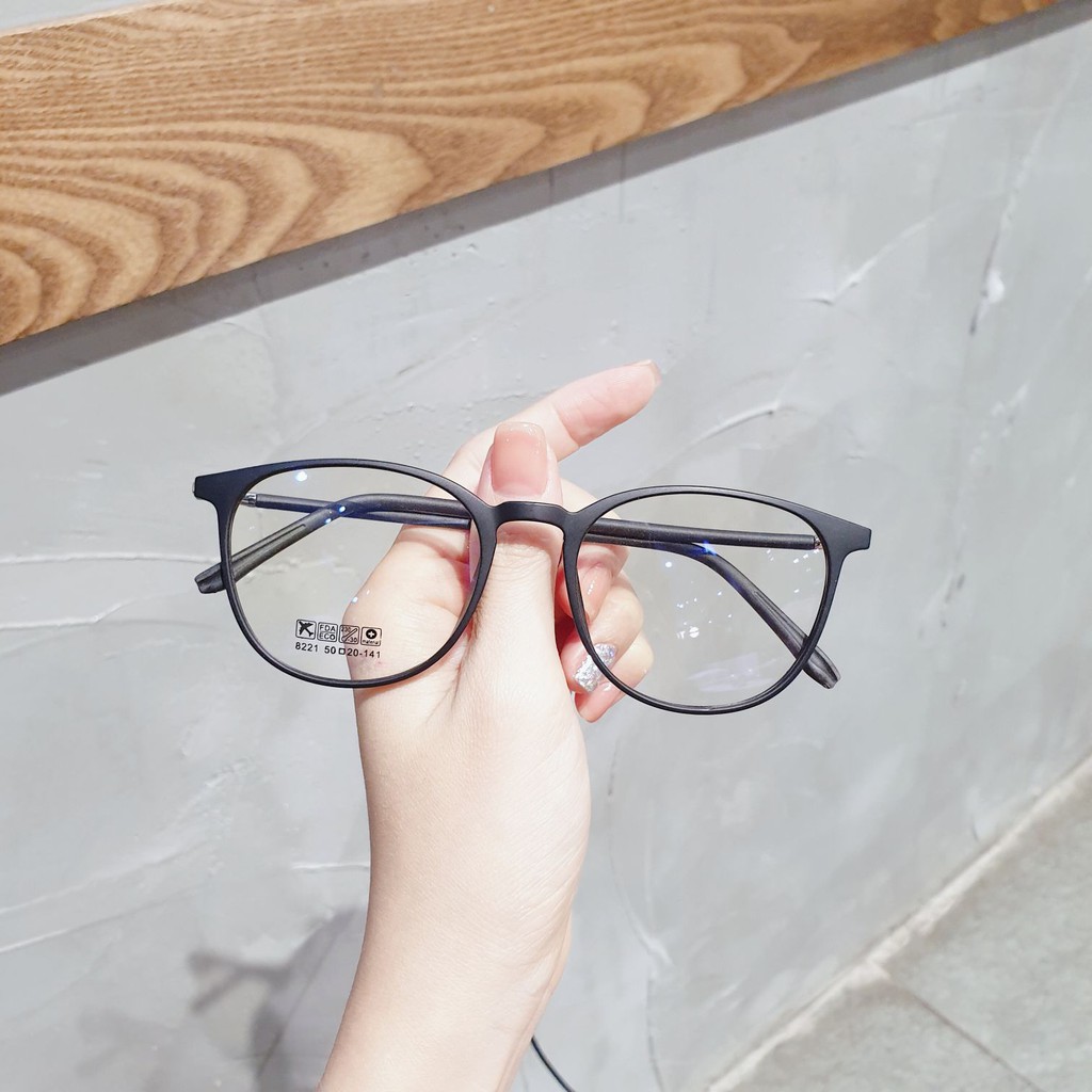 Kính cận nữ mắt tròn cute 5 màu lựa chọn Qiwa Eyewear 8221, Gọng kính cận nhựa dẻo dễ đeo