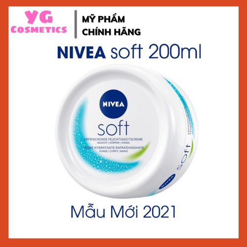 KEM DƯỠNG DA NIVEA SOFT ĐỨC 200ML [HÀNG CHÍNH HÃNG]
