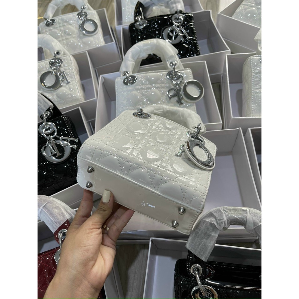 TÚI XÁCH TAY KIÊM ĐEO CHÉO NỮ Ô TRÁM TAG BẠC SIZE 17 SMANO BAGS HỎA TỐC