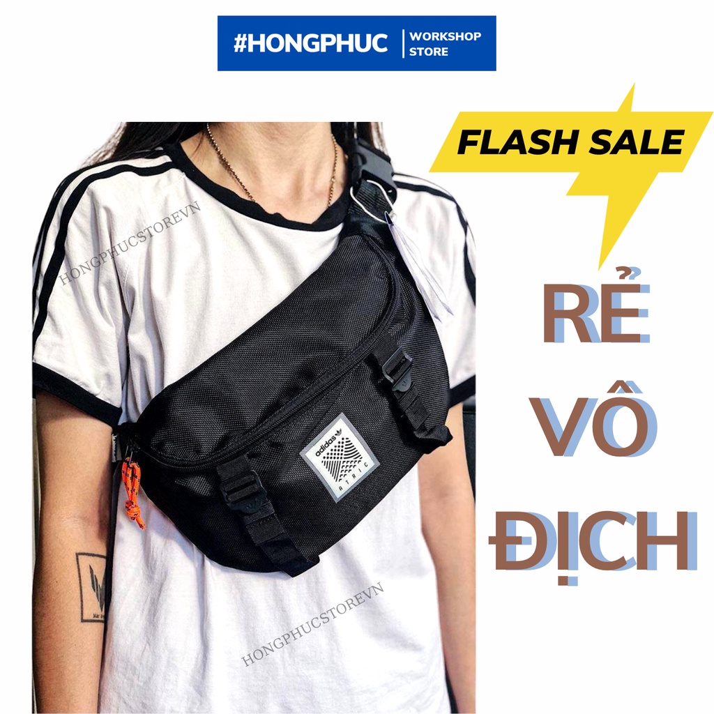 Túi Đeo Chéo ATRIC Nam Nữ Thời Trang BumBag Black DH3261 - ST1814 (Hàng Xịn)