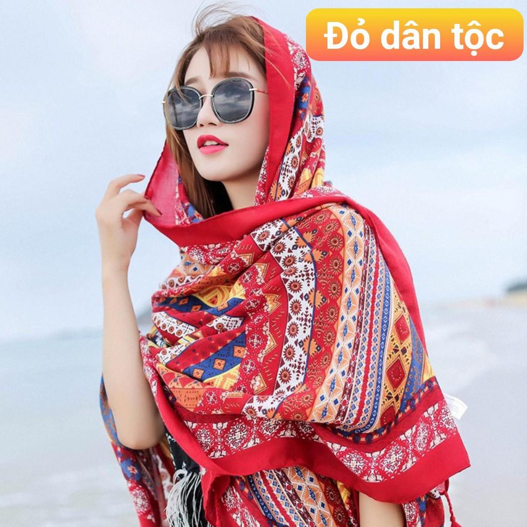 Khăn choàng Boho thổ cẩm đi biển Siêu Hot