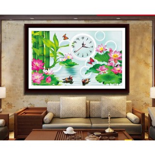 TRANH ĐÍNH ĐÁ ĐỒNG HỒ VS070 (61X41)CM DF2679 (60X40)