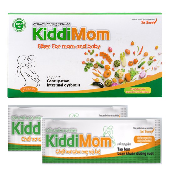 ✔️️️KiddiMom - Chất xơ cho mẹ và bé - hộp 20 gói