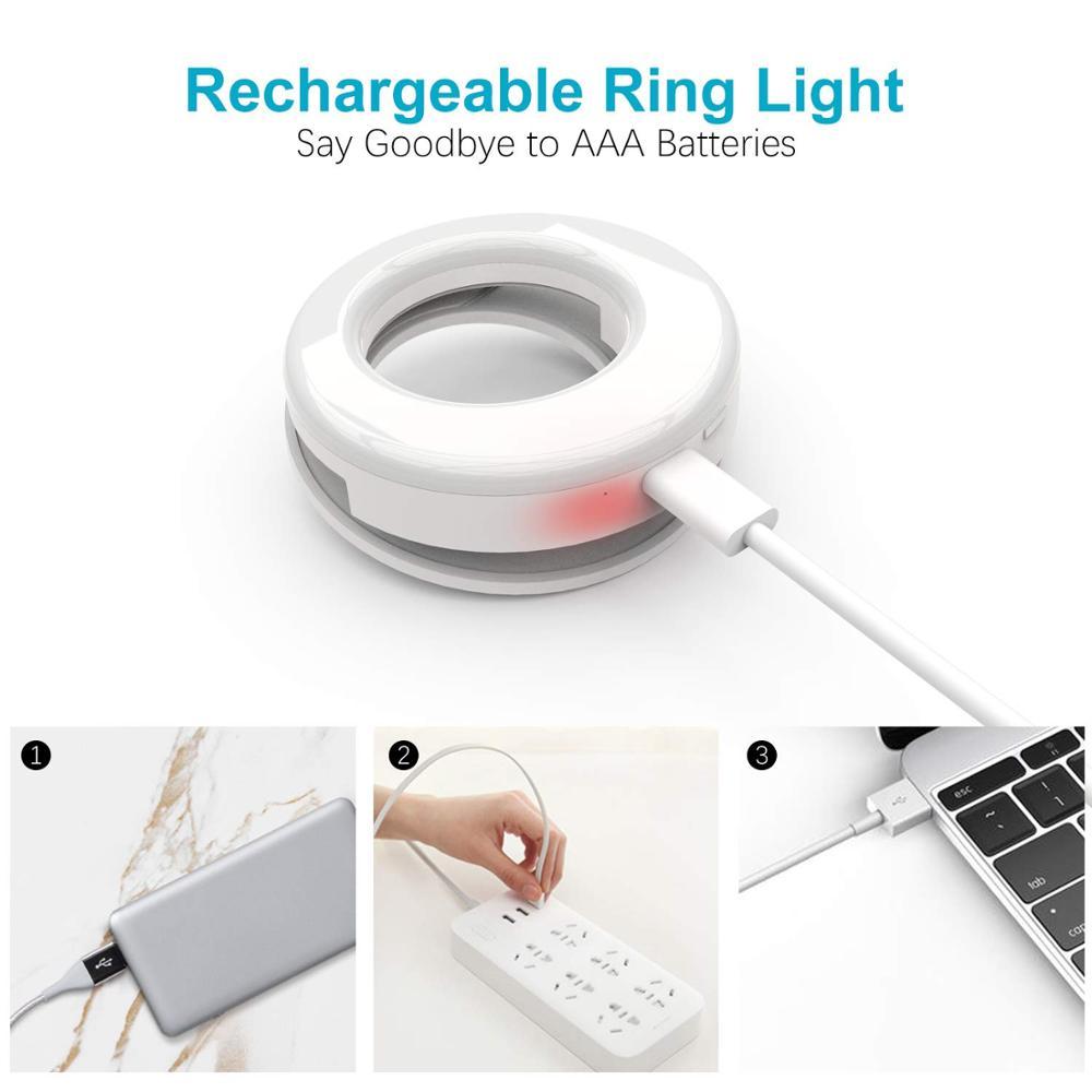 PULUZ Flash Led Charging Selfie Ring Light For Huawei Xiaomi Smart Cell Phone Photography Video Lighting Camera Photo On Youtube Live Streaming With USB Plug