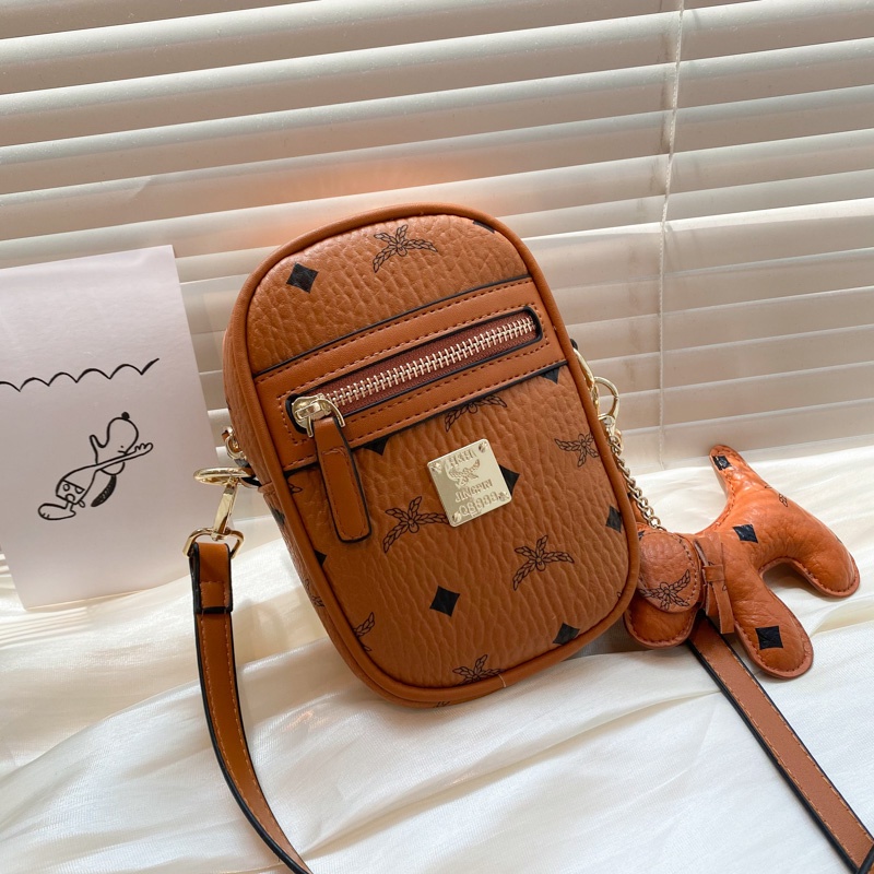 Túi IELGY đeo chéo dáng vuông nhỏ in họa tiết thời trang Hàn Quốc