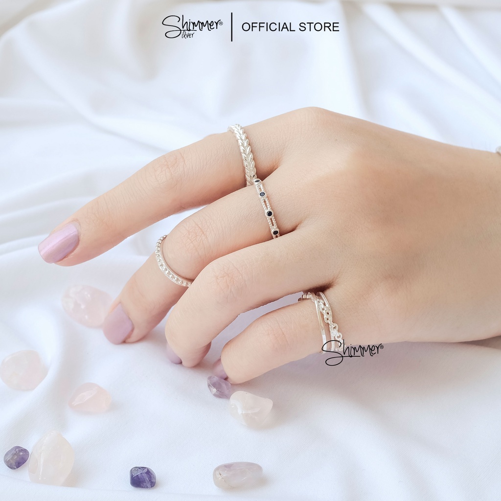 Nhẫn Bạc 925 Shimmer Silver Hình Bông Tuyết Dễ Thương - Outlet Snow Flake
