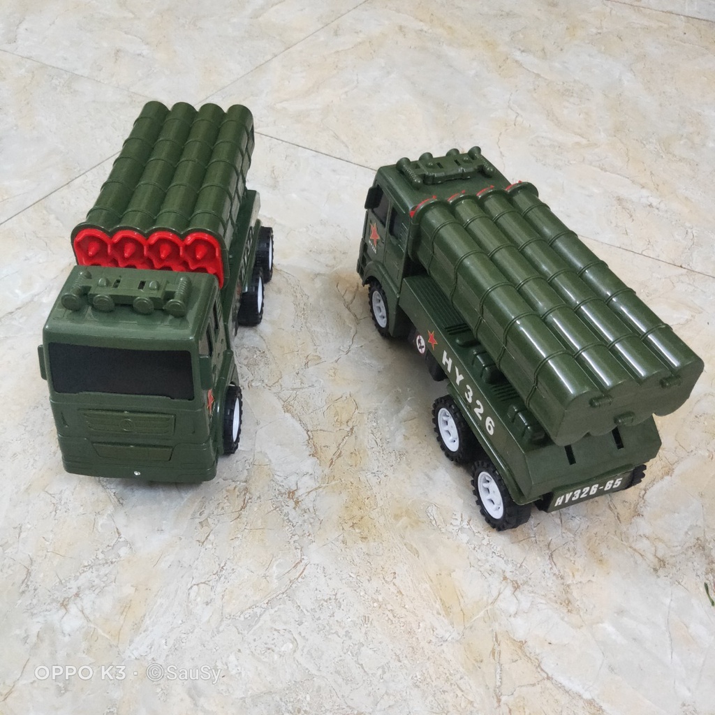 Đồ chơi Xe quân sự gắn bệ phóng có thể nâng hạ 326-65
