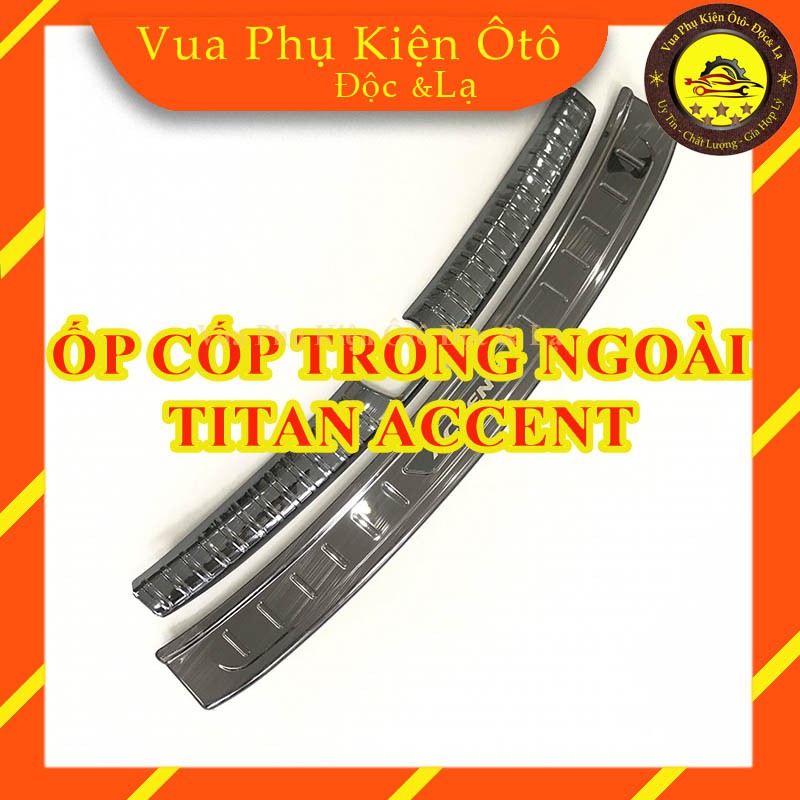 Ốp trầy cốp trong ngoài titan cho xe ACCENT 2018-2019