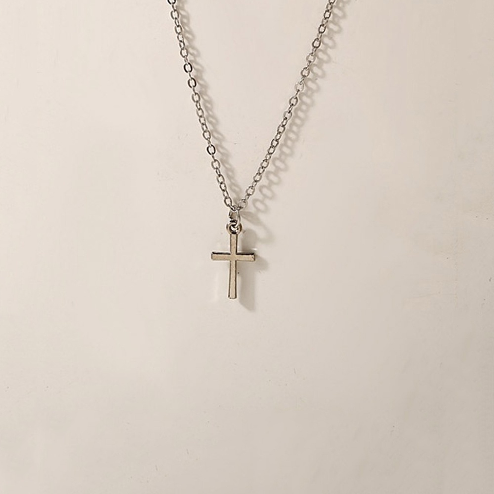 Vòng cổ Mạ Vàng/Bạc Mặt Thánh Giá Đơn Giản Cho Nữ