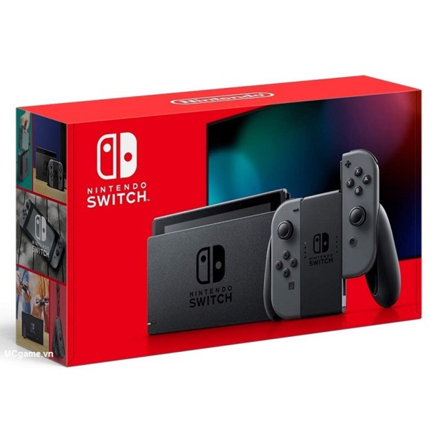 Máy Chơi Game Nintendo Switch Màu Grey Joy-Con Model Mới 2019 -Dung Lượng Pin Gấp Đôi